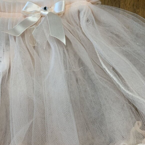DANSKIN Ballet Tutu Skirt Girls 2-3 2T 3T Toddler Pink Pull On Tulle Satin Bows - Picture 3 of 10